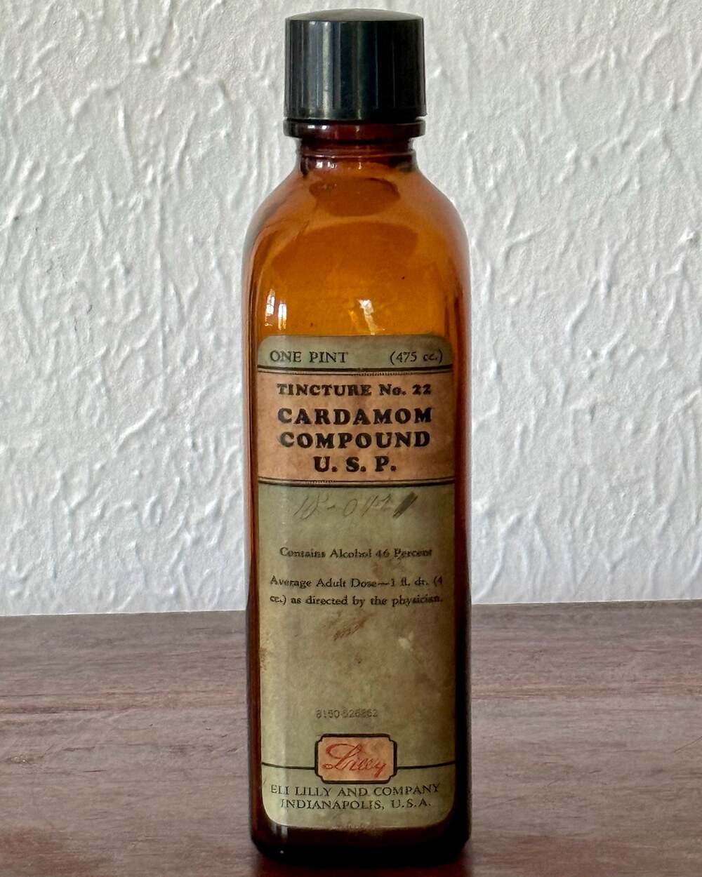Cardamom Compound Bottle Eli Lilly 1930s Apothecary Display